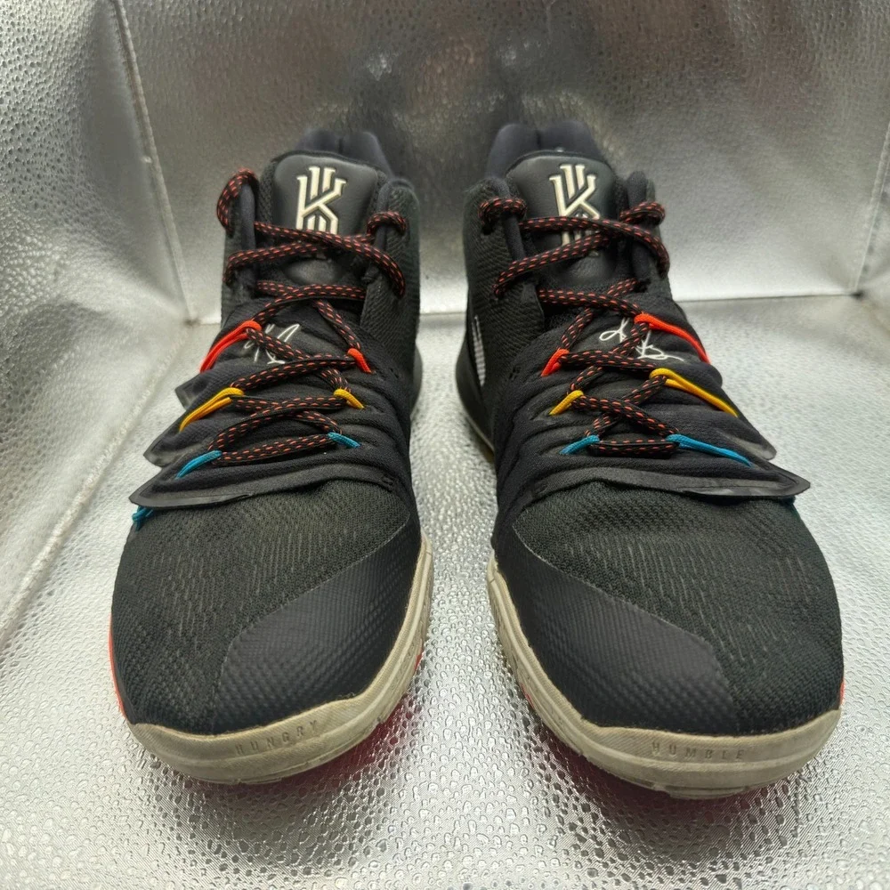 Size 7Y Nike Kyrie 5 (GS) Friends Black White Boys Basketball Sneaker AQ2456-006